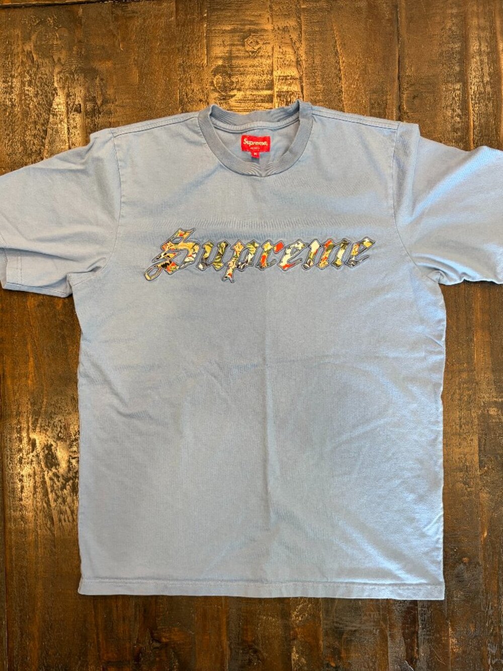 SupremeOld English Camo Logo Tee